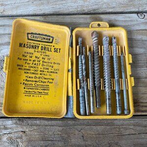 Vintage Craftsman Masonry Drill Bit Set 9-67095 USA